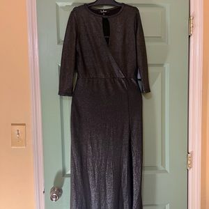 Metallic Black Long Dress